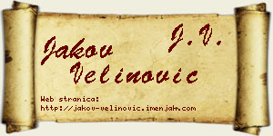 Jakov Velinović vizit kartica